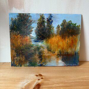 Oil Painting by Elaine Finsilver Autumn Landscape Impressionist Nature Scene